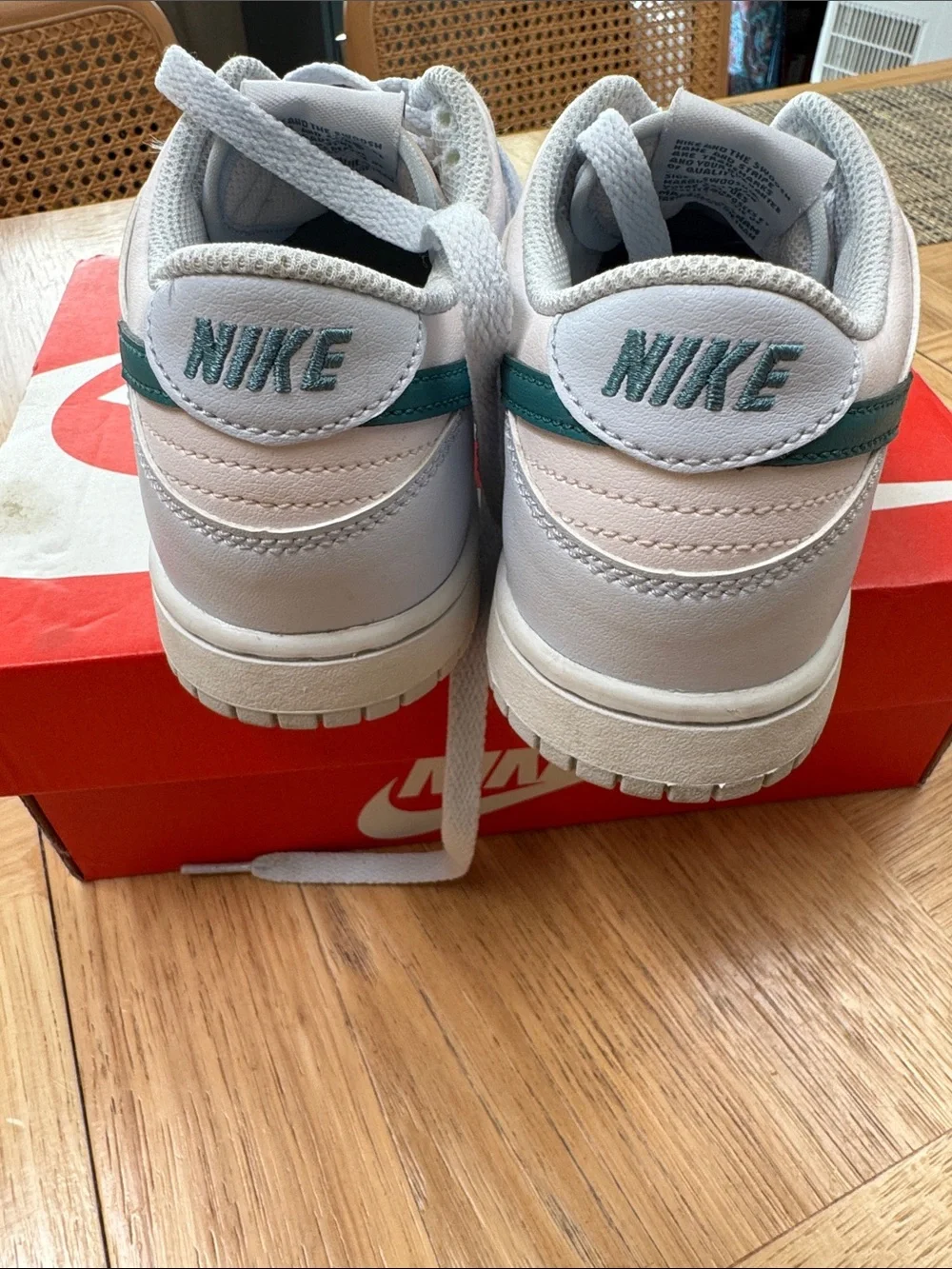 Nike Kids Dunk Low - Football Grey & Mineral Teal